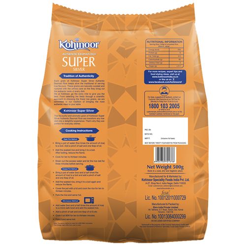 Kohinoor Basmati Rice - Super Silver, Aged, 500 